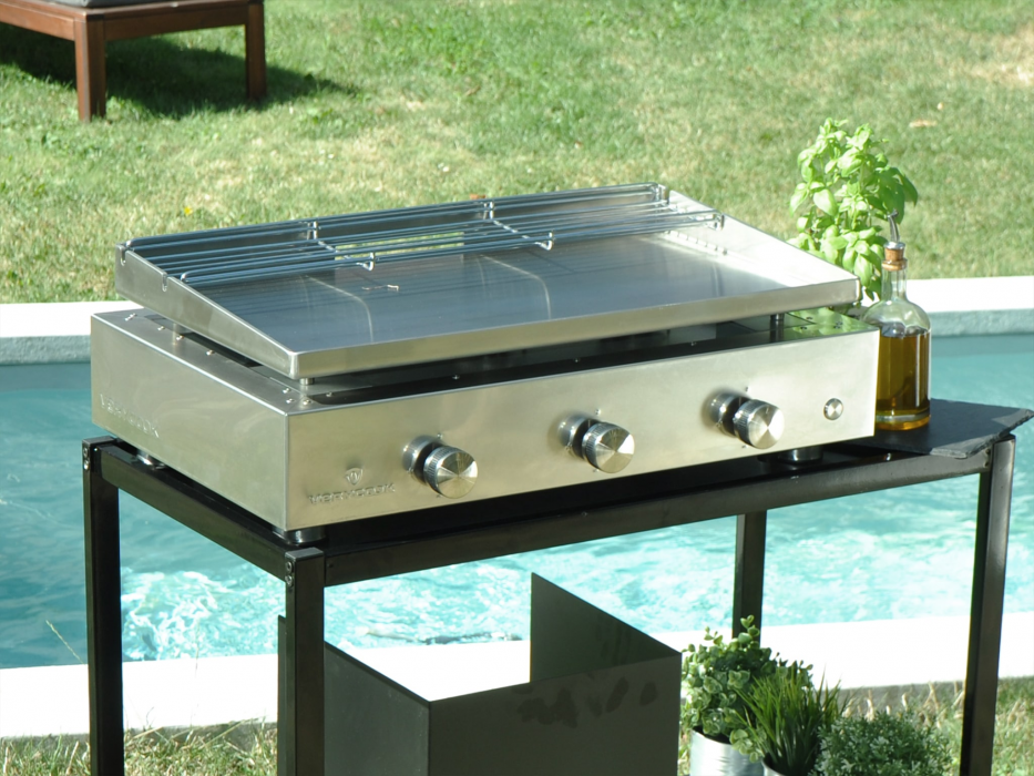 Plancha-Gasgrill SIMPLICITY 3 Brenner - Edelstahlplatte