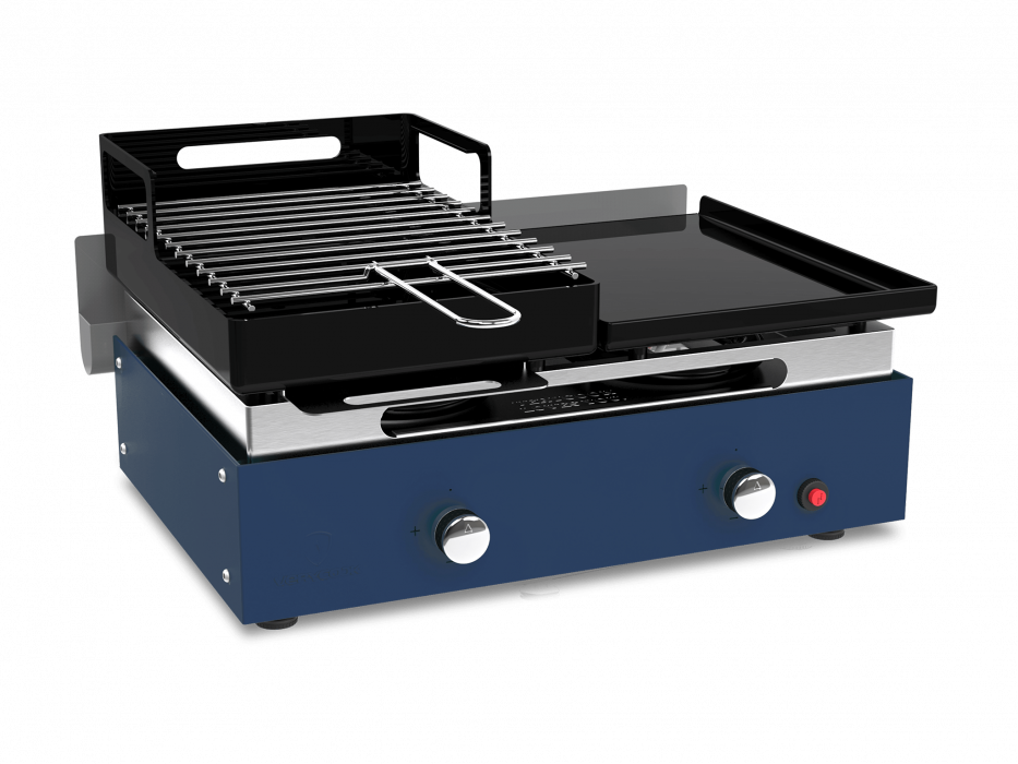 Barbecue plancha au gaz et au charbon de bois  ☀ Verycook