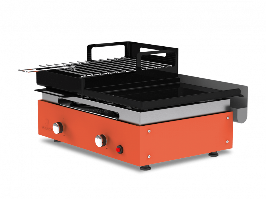 Barbecue plancha au gaz et au charbon de bois  ☀ Verycook