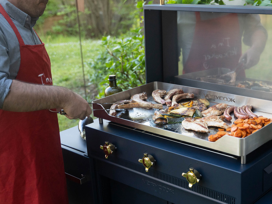 Plancha-Gasgrill Excellence 3 Brenner, Hartchromplatte