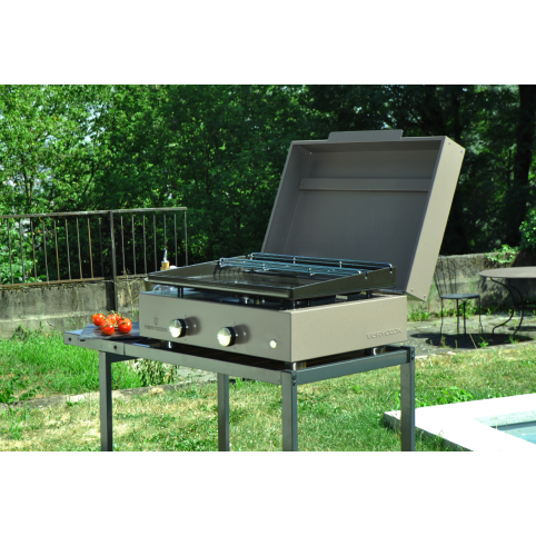Set Plancha SIMPLICITY 2 Brenner, emaillierte Stahlplatte...