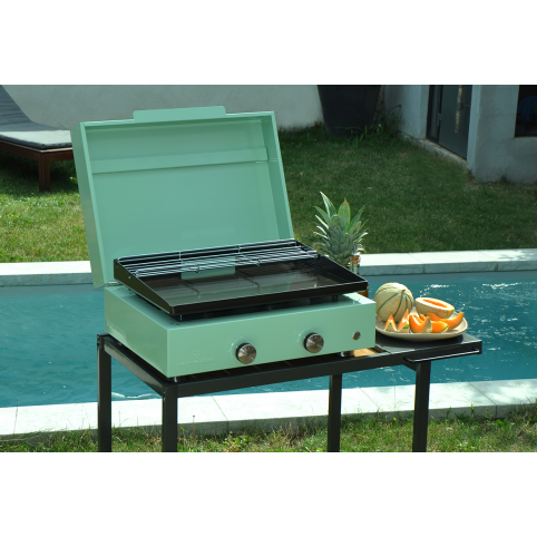 Set Plancha SIMPLICITY 2 Brenner, emaillierte Stahlplatte...