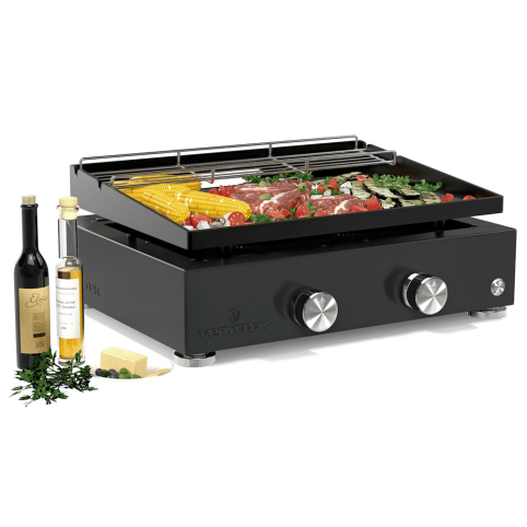 Set Plancha SIMPLICITY 2 Brenner, emaillierte Stahlplatte...
